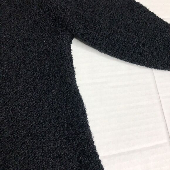 Chicos Sweater Womens 2 Large Black Wool Blend Turtleneck Chunky Plush Boucle - Picture 5 of 16